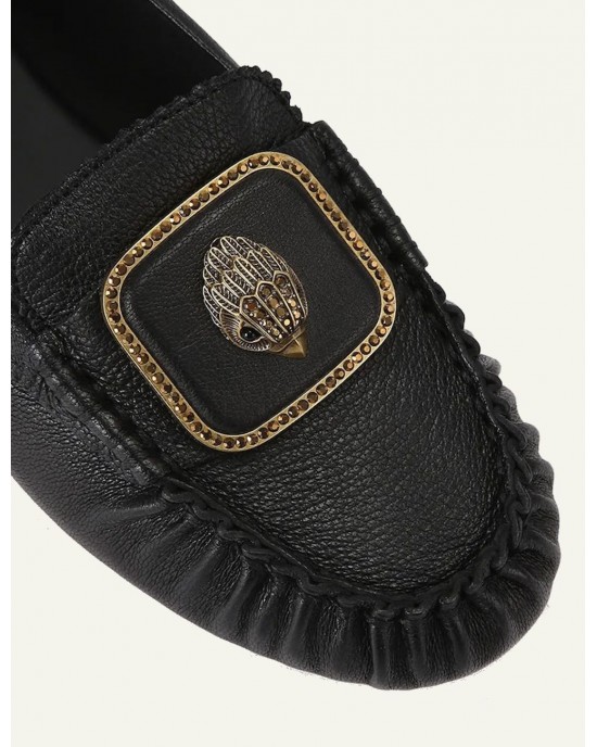 Kurt Geiger Pimlico Black Leather Μοκασίνια