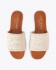Kurt Geiger Kurt Woven Flat Beige Σανδάλια