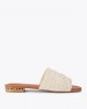 Kurt Geiger Kurt Woven Flat Beige Σανδάλια