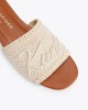 Kurt Geiger Kurt Woven Flat Beige Σανδάλια