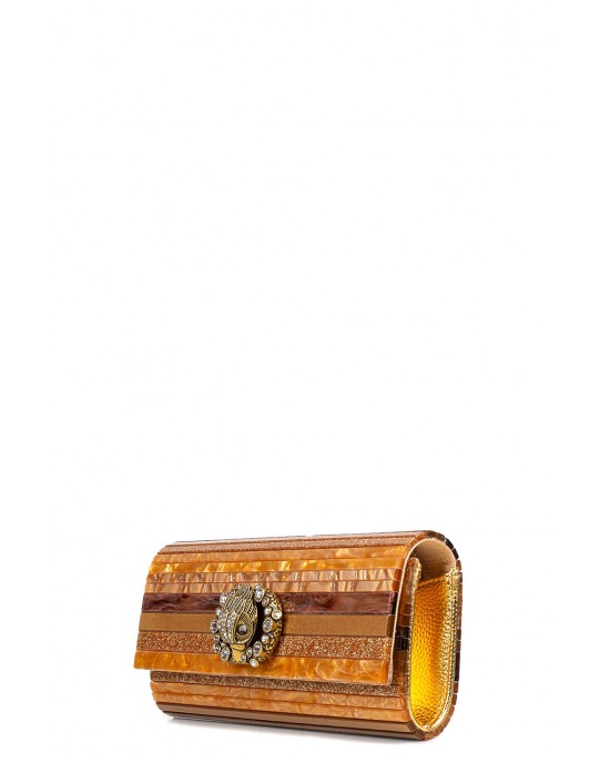Kurt Geiger Party Eagle Long Clutch Bronze Τσάντα