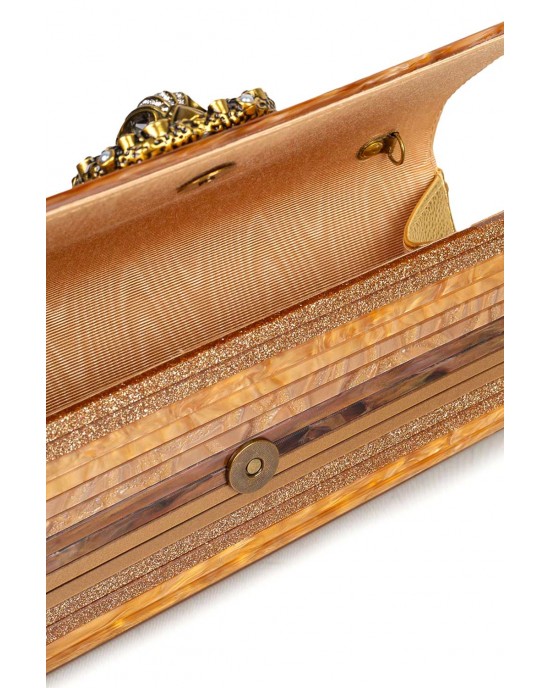 Kurt Geiger Party Eagle Long Clutch Bronze Τσάντα