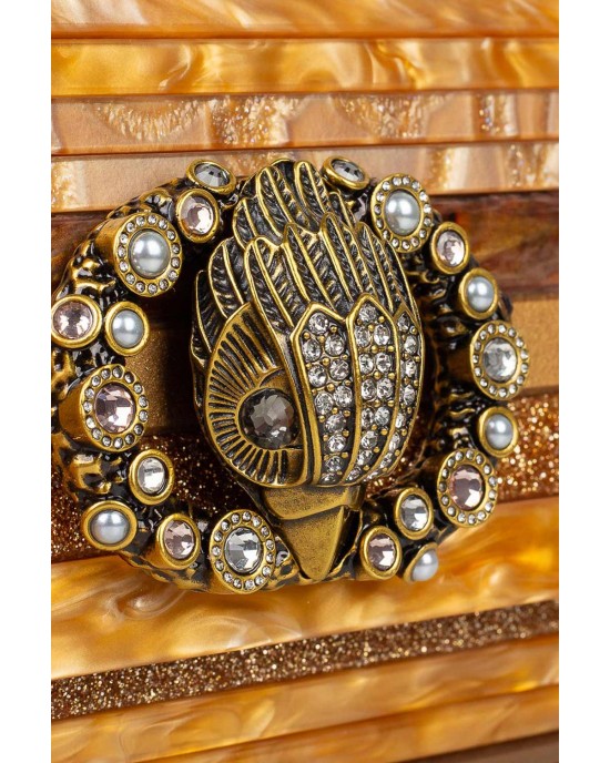 Kurt Geiger Party Eagle Long Clutch Bronze Τσάντα