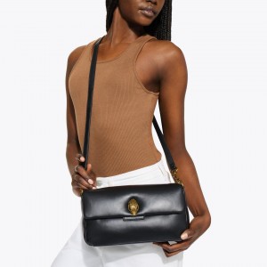 Pinko Oxford Smouth Leather Black Τσάντα Ώμου