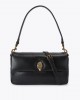Pinko Oxford Smouth Leather Black Τσάντα Ώμου