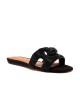 Kurt Geiger Eagle Cut Out Flat Black Σανδάλια