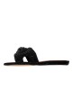 Kurt Geiger Eagle Cut Out Flat Black Σανδάλια