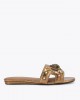 Kurt Geiger Eagle Cut Out Flat Bronze Σανδάλια