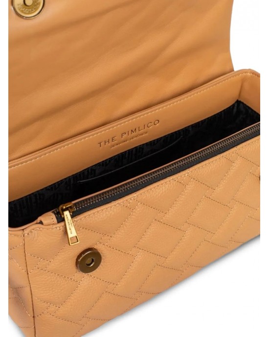 Kurt Geiger Pimlico Camel Leather Τσάντα Ώμου