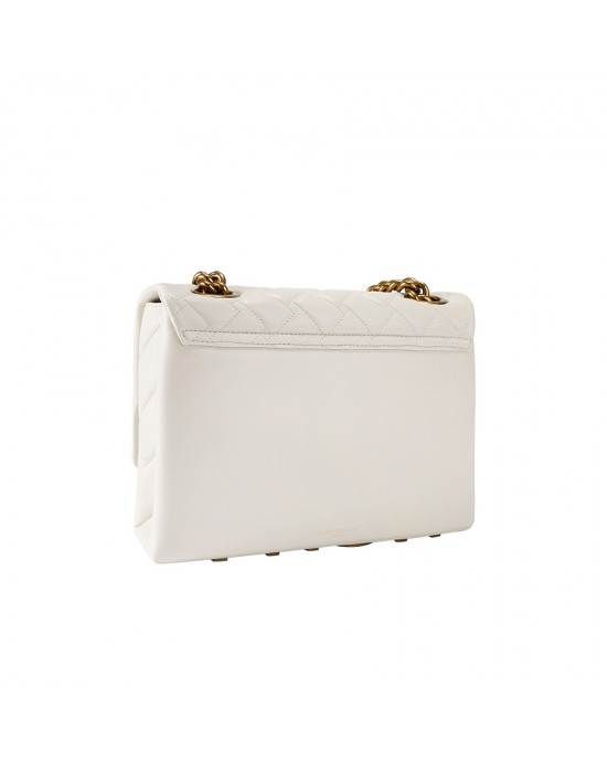 Kurt Geiger Large Kensington Cream Leather Τσάντα Ώμου