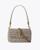 Pinko Oxford Mini Fabric Beige Houndstooth Τσάντα Ώμου