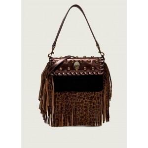 Kurt Geiger Oxford Fringe Brown Τσάντα Ώμου
