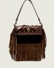 Kurt Geiger Oxford Fringe Brown Τσάντα Ώμου