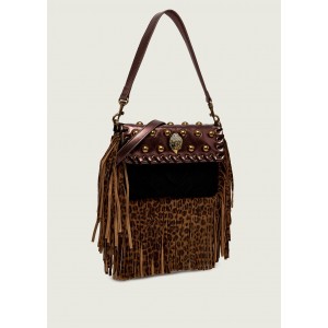 Kurt Geiger Oxford Fringe Brown Τσάντα Ώμου