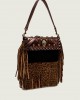 Kurt Geiger Oxford Fringe Brown Τσάντα Ώμου