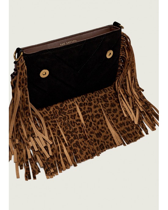 Kurt Geiger Oxford Fringe Brown Τσάντα Ώμου