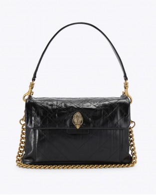 Kurt Geiger Celia Kensington XBody Leather Black Τσάντα Ώμου