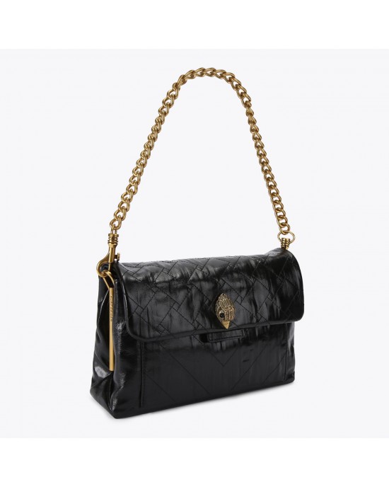 Kurt Geiger Celia Kensington XBody Leather Black Τσάντα Ώμου