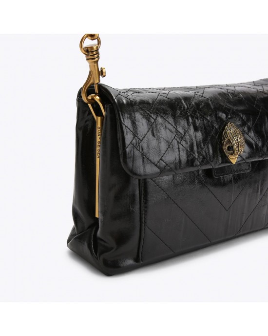 Kurt Geiger Celia Kensington XBody Leather Black Τσάντα Ώμου