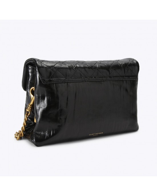 Kurt Geiger Celia Kensington XBody Leather Black Τσάντα Ώμου