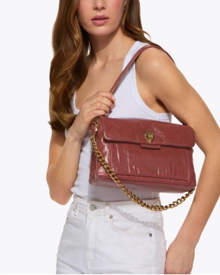 Kurt Geiger Kensington XBody Wine Crinkled Τσάντα Ώμου