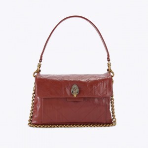Kurt Geiger Kensington XBody Wine Crinkled Τσάντα Ώμου