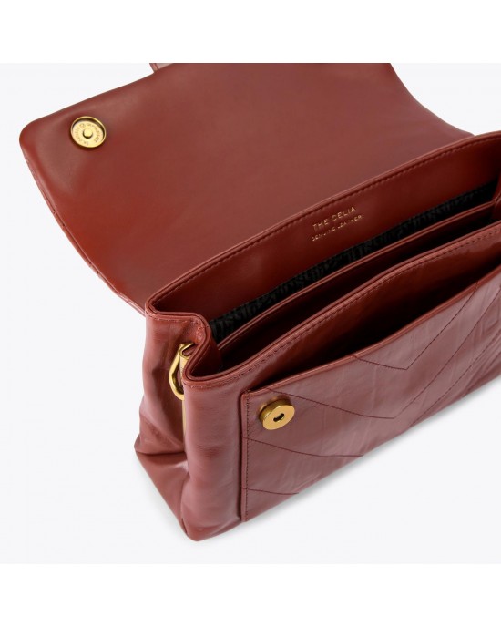 Kurt Geiger Kensington XBody Wine Crinkled Τσάντα Ώμου