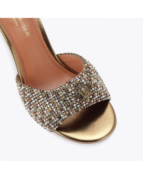 Kurt Geiger Oxford Heel Mule Beige Πέδιλα