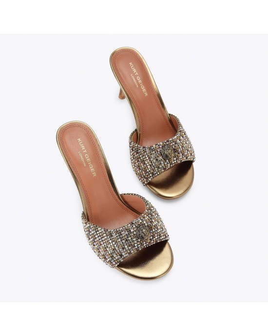Kurt Geiger Oxford Heel Mule Beige Πέδιλα