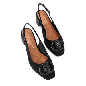 Kurt Geiger Chelsea Block Slingback Black Γόβες