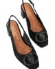 Kurt Geiger Chelsea Block Slingback Black Γόβες