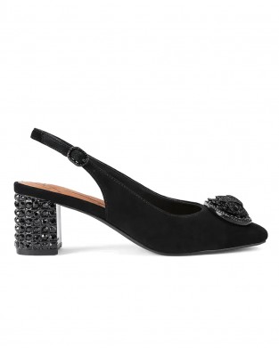 Kurt Geiger Chelsea Block Slingback Black Γόβες