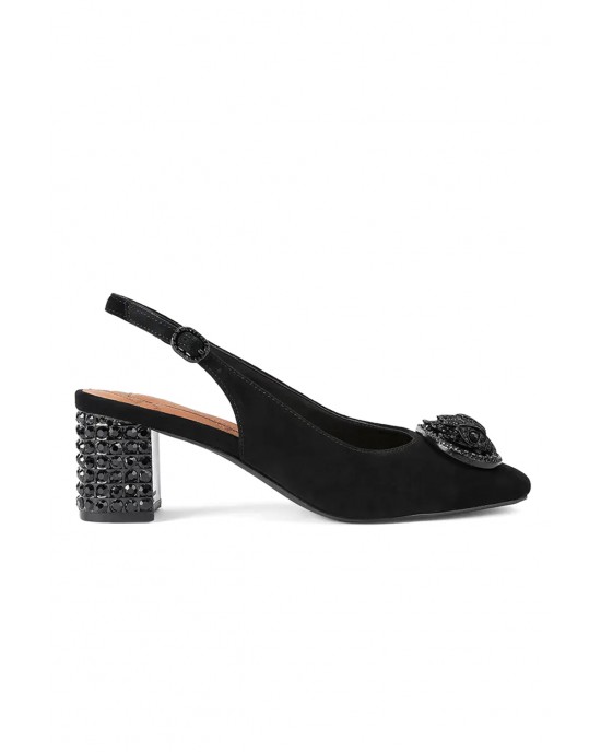 Kurt Geiger Chelsea Block Slingback Black Γόβες