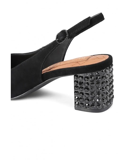 Kurt Geiger Chelsea Block Slingback Black Γόβες