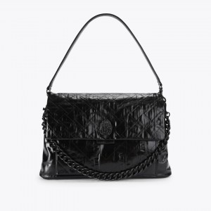 Kurt Geiger Celia Drench Black Extra Large Τσάντα Ώμου