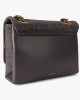 Kurt Geiger Large Kensington Dark Brown Croc Τσάντα Ώμου