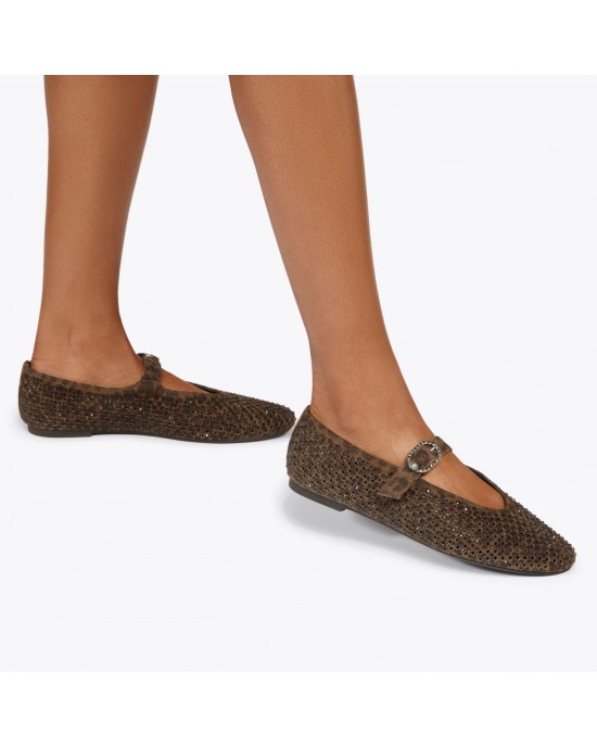 Kurt Geiger Mayfair Brown Flat Μπαλαρίνες