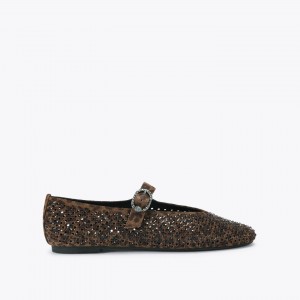 Kurt Geiger Mayfair Brown Flat Μπαλαρίνες