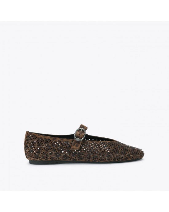 Kurt Geiger Mayfair Brown Flat Μπαλαρίνες