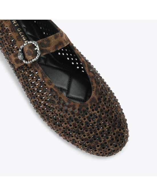 Kurt Geiger Mayfair Brown Flat Μπαλαρίνες