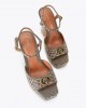 Kurt Geiger Chelsea Platform Peep Toe Beige Πέδιλα