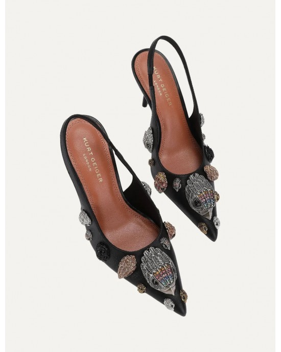 Kurt Geiger Eagles Sling Black Γόβες