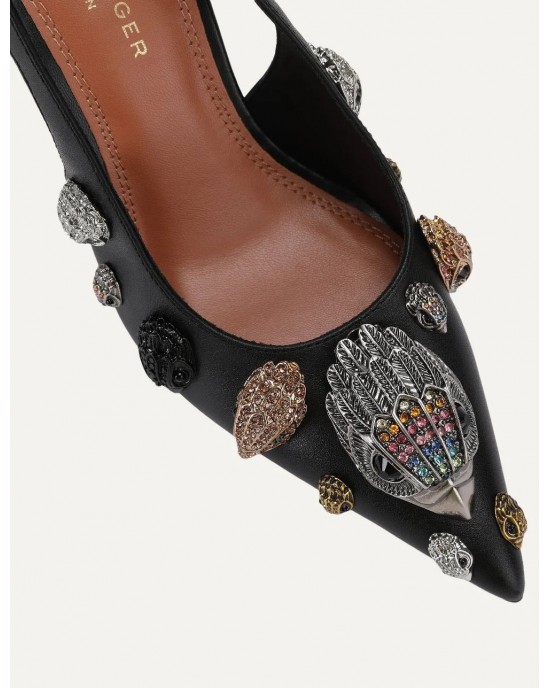 Kurt Geiger Eagles Sling Black Γόβες