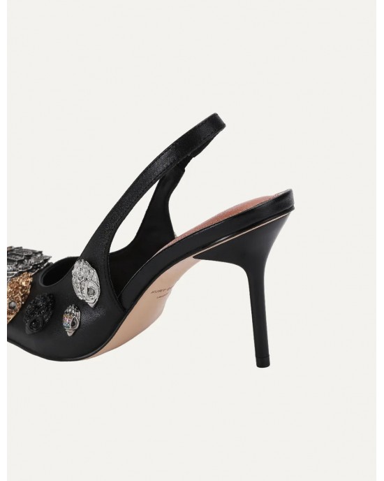 Kurt Geiger Eagles Sling Black Γόβες