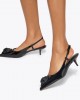 Kurt Geiger Belsize Eagle Black Slingback Γόβες