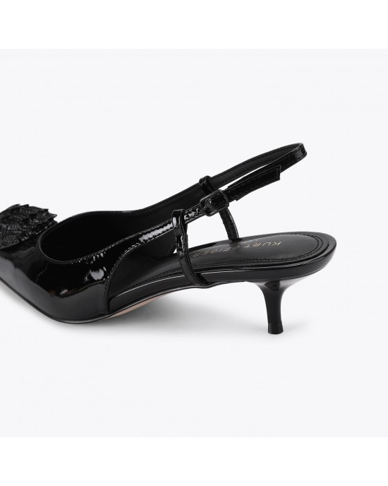 Kurt Geiger Belsize Eagle Black Slingback Γόβες