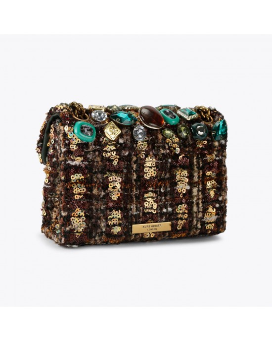 Kurt Geiger Mini Kensington Ophelia Brown Τσάντα Ώμου