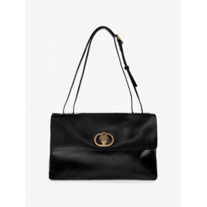 Kurt Geiger Chelsea Large Slouch Flap Black Τσάντα Ώμου