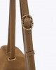 Kurt Geiger Chelsea Large Slouch Flap Tan Suede Τσάντα Ώμου