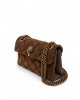 Kurt Geiger Leather Mini Kensington Brown Τσάντα Ώμου